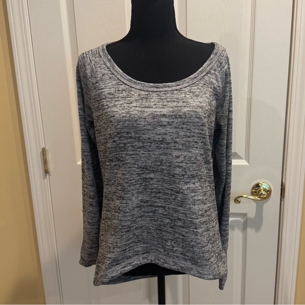 Athleta Gray Knit Top, Polyester/Spandex, size S